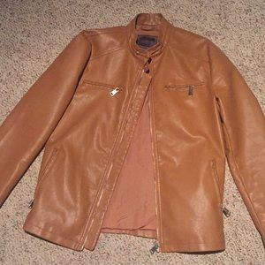 Leather tan jacket!